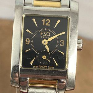 Vintage and Rare Gold Movado Esquire Sculptured Tank with Curvature Case